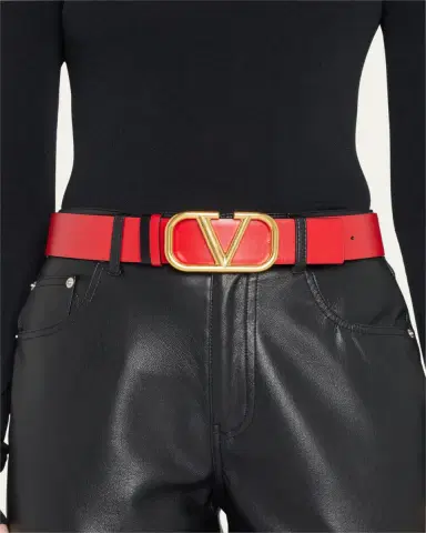 Valentino Garavani VLogo Leather Belt, 40mm | Thumbnail 2 Valentino Garavani VLogo Leather Belt, 40mm | Thumbnail 2