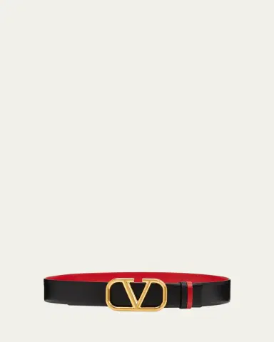 Valentino Garavani VLogo Leather Belt, 40mm | Thumbnail 3 Valentino Garavani VLogo Leather Belt, 40mm | Thumbnail 3