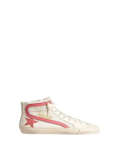 Golden Goose Slide Leather Mesh Mid-Top Sneakers | Thumbnail 1 Golden Goose Slide Leather Mesh Mid-Top Sneakers | Thumbnail 1