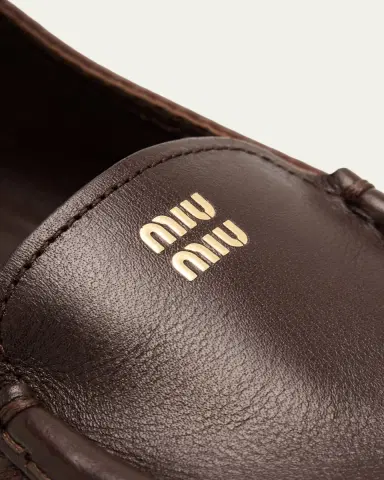 Miu Miu Leather Mary Jane Loafers | Thumbnail 5 Miu Miu Leather Mary Jane Loafers | Thumbnail 5