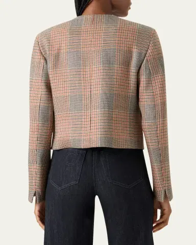 Akris punto Glen Plaid Wool Jacket | Thumbnail 3 Akris punto Glen Plaid Wool Jacket | Thumbnail 3