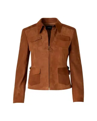 Akris punto Suede Slim Zip Jacket | Thumbnail 1 Akris punto Suede Slim Zip Jacket | Thumbnail 1