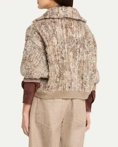 Brunello Cucinelli Sequined Mohair Cardigan | Thumbnail 3 Brunello Cucinelli Sequined Mohair Cardigan | Thumbnail 3
