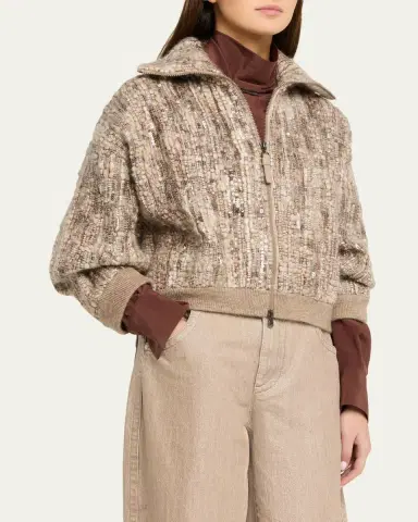 Brunello Cucinelli Sequined Mohair Cardigan | Thumbnail 4 Brunello Cucinelli Sequined Mohair Cardigan | Thumbnail 4