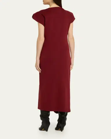 Isabel Marant Nadela Ruched Cotton Jersey Dress | Thumbnail 3 Isabel Marant Nadela Ruched Cotton Jersey Dress | Thumbnail 3