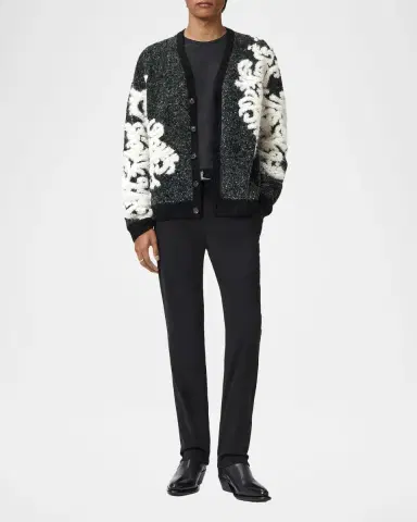 JOHN VARVATOS Men's La Morra Filigree Cardigan | Thumbnail 2 JOHN VARVATOS Men's La Morra Filigree Cardigan | Thumbnail 2