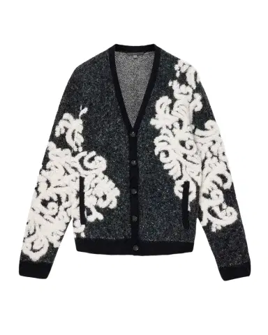 JOHN VARVATOS Men's La Morra Filigree Cardigan | Thumbnail 1 JOHN VARVATOS Men's La Morra Filigree Cardigan | Thumbnail 1