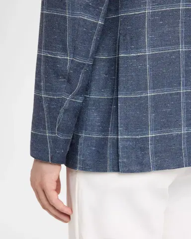 Isaia Men's Over-Check Two-Button Sport Coat | Thumbnail 8 Isaia Men's Over-Check Two-Button Sport Coat | Thumbnail 8