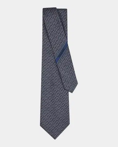 Ferragamo Men's Gancini Silk Jacquard Tie | Thumbnail 2 Ferragamo Men's Gancini Silk Jacquard Tie | Thumbnail 2