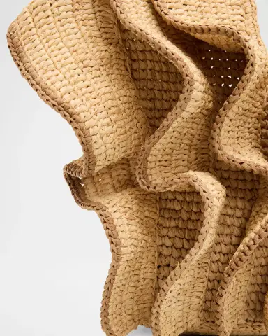 Zimmermann Goldentime Medium Ruffle Tote Bag in Raffia | Thumbnail 9 Zimmermann Goldentime Medium Ruffle Tote Bag in Raffia | Thumbnail 9