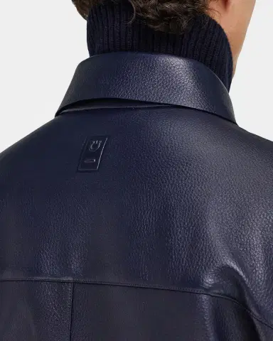 Ferragamo Men's Deerskin Leather Bomber Jacket | Thumbnail 7 Ferragamo Men's Deerskin Leather Bomber Jacket | Thumbnail 7