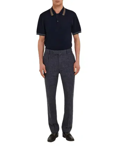 Ferragamo Men's Logo-Placket Pique Polo Shirt | Thumbnail 1 Ferragamo Men's Logo-Placket Pique Polo Shirt | Thumbnail 1