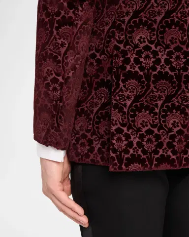 Sartorio Men 's Paisley Velvet Single-Button Dinner Jacket | Thumbnail 8 Sartorio Men 's Paisley Velvet Single-Button Dinner Jacket | Thumbnail 8