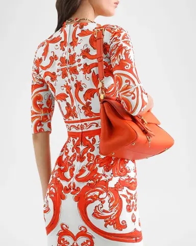 Dolce & Gabbana Majolica-Print Charmeuse Midi Dress | Thumbnail 2 Dolce & Gabbana Majolica-Print Charmeuse Midi Dress | Thumbnail 2