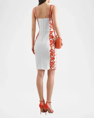 Dolce & Gabbana Majolica-Print Charmeuse Short Dress | Thumbnail 2 Dolce & Gabbana Majolica-Print Charmeuse Short Dress | Thumbnail 2