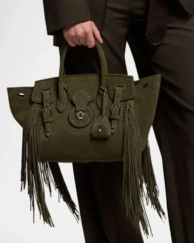 Ralph Lauren Collection Soft Ricky 27 Fringe-Trim Calf-Suede Bag | Thumbnail 2 Ralph Lauren Collection Soft Ricky 27 Fringe-Trim Calf-Suede Bag | Thumbnail 2