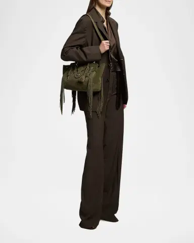 Ralph Lauren Collection Soft Ricky 27 Fringe-Trim Calf-Suede Bag | Thumbnail 5 Ralph Lauren Collection Soft Ricky 27 Fringe-Trim Calf-Suede Bag | Thumbnail 5
