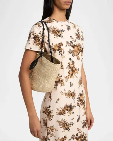 Jil Sander Tangle Small Woven Raffia Bucket Bag | Thumbnail 2 Jil Sander Tangle Small Woven Raffia Bucket Bag | Thumbnail 2