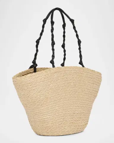 Jil Sander Tangle Small Woven Raffia Bucket Bag | Thumbnail 3 Jil Sander Tangle Small Woven Raffia Bucket Bag | Thumbnail 3