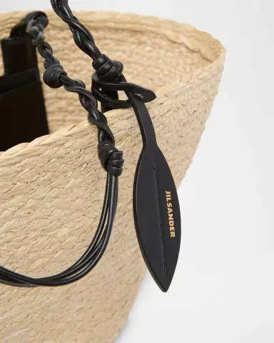 Jil Sander Tangle Small Woven Raffia Bucket Bag | Thumbnail 6 Jil Sander Tangle Small Woven Raffia Bucket Bag | Thumbnail 6