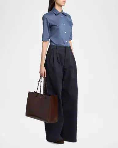 Jil Sander Tangle East-West Leather Shopper Tote Bag | Thumbnail 5 Jil Sander Tangle East-West Leather Shopper Tote Bag | Thumbnail 5