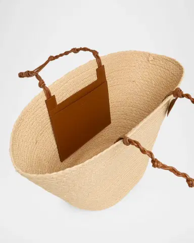 Jil Sander Tangle Large Woven Raffia Bucket Bag | Thumbnail 4 Jil Sander Tangle Large Woven Raffia Bucket Bag | Thumbnail 4