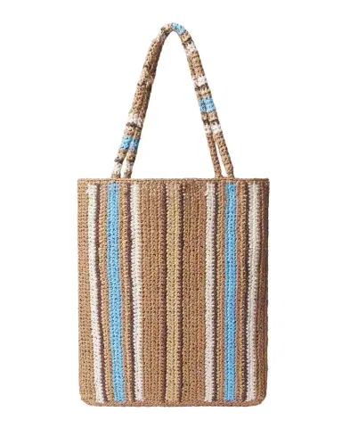 A.L.C. Daisy Striped Raffia Tote Bag | Thumbnail 1 A.L.C. Daisy Striped Raffia Tote Bag | Thumbnail 1