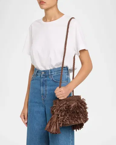 A.L.C. Sasha Fringed Raffia Bucket Bag | Thumbnail 2 A.L.C. Sasha Fringed Raffia Bucket Bag | Thumbnail 2