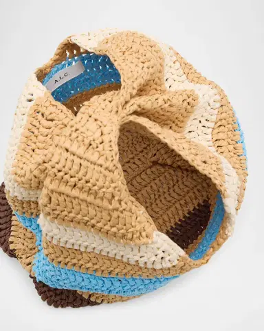 A.L.C. Simone Striped Raffia Top-Handle Bag | Thumbnail 4 A.L.C. Simone Striped Raffia Top-Handle Bag | Thumbnail 4