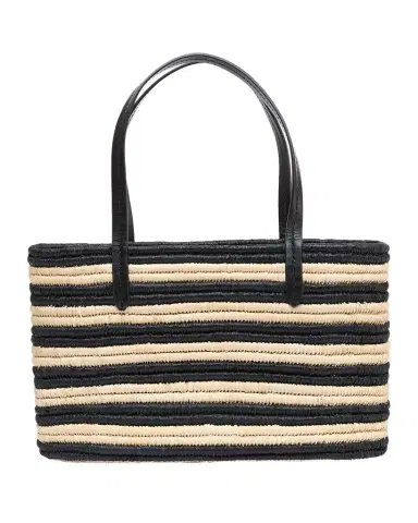 POOLSIDE The Capri Striped Raffia Tote Bag | Thumbnail 1 POOLSIDE The Capri Striped Raffia Tote Bag | Thumbnail 1
