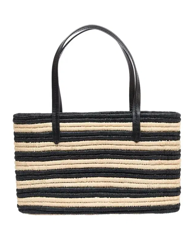 The Capri Striped Raffia Tote Bag The Capri Striped Raffia Tote Bag
