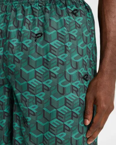 PURPLE Resort Monogram Elasticized Shorts | Thumbnail 5 PURPLE Resort Monogram Elasticized Shorts | Thumbnail 5