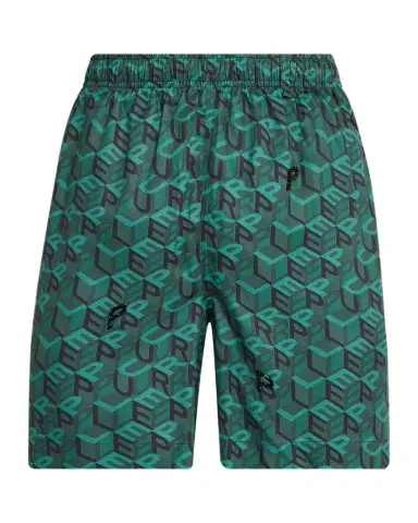 PURPLE Resort Monogram Elasticized Shorts | Thumbnail 1 PURPLE Resort Monogram Elasticized Shorts | Thumbnail 1