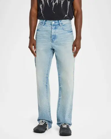 PURPLE Embellished Washed-Denim Bootcut Jeans | Thumbnail 4 PURPLE Embellished Washed-Denim Bootcut Jeans | Thumbnail 4