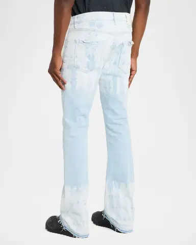 PURPLE Tie Dye Distressed Mid-Rise Flared Jeans | Thumbnail 3 PURPLE Tie Dye Distressed Mid-Rise Flared Jeans | Thumbnail 3