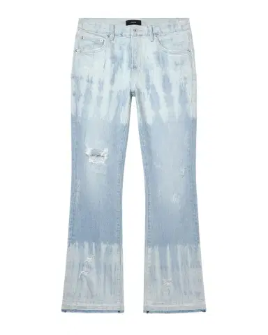 PURPLE Tie Dye Distressed Mid-Rise Flared Jeans | Thumbnail 1 PURPLE Tie Dye Distressed Mid-Rise Flared Jeans | Thumbnail 1
