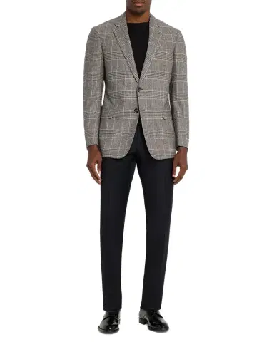 Giorgio Armani Men's Soft Glen Plaid Single-Breasted Sport Coat | Thumbnail 1 Giorgio Armani Men's Soft Glen Plaid Single-Breasted Sport Coat | Thumbnail 1