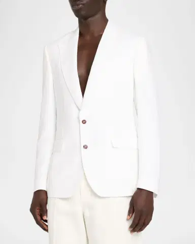 Dolce & Gabbana Men's Light Linen Two-Button Suit Jacket | Thumbnail 3 Dolce & Gabbana Men's Light Linen Two-Button Suit Jacket | Thumbnail 3