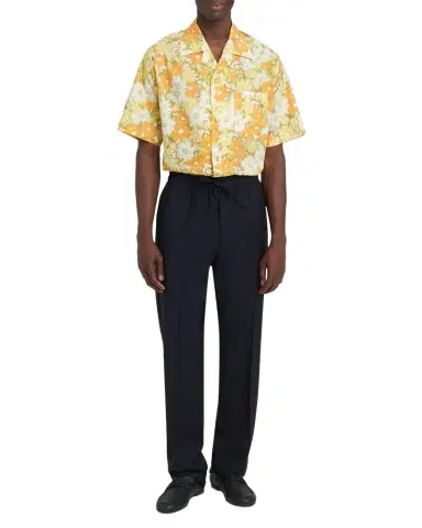 Valentino Garavani Men's Cotton Floral Pocket Camp Shirt | Thumbnail 1 Valentino Garavani Men's Cotton Floral Pocket Camp Shirt | Thumbnail 1