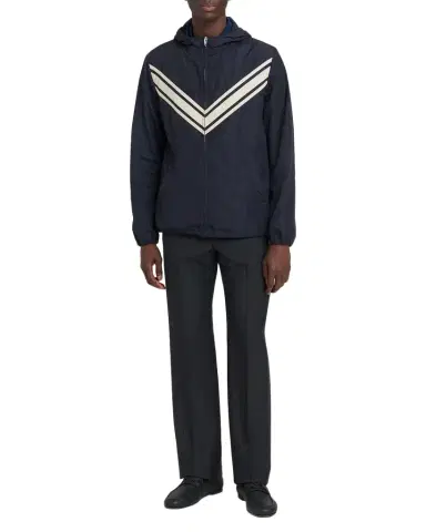 Valentino Garavani Men's Nylon Inlaid V Hooded Jacket | Thumbnail 1 Valentino Garavani Men's Nylon Inlaid V Hooded Jacket | Thumbnail 1