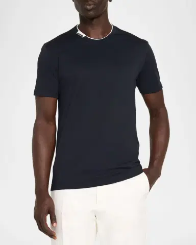 Dolce & Gabbana Men's Jersey Tipped Crewneck T-Shirt | Thumbnail 3 Dolce & Gabbana Men's Jersey Tipped Crewneck T-Shirt | Thumbnail 3