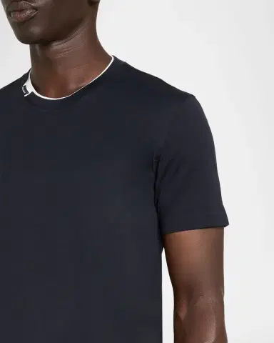 Dolce & Gabbana Men's Jersey Tipped Crewneck T-Shirt | Thumbnail 4 Dolce & Gabbana Men's Jersey Tipped Crewneck T-Shirt | Thumbnail 4