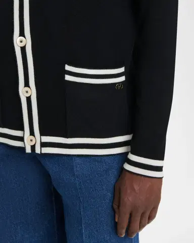 Valentino Garavani Men's Wool Knit Cardigan with Micro-VLogo | Thumbnail 4 Valentino Garavani Men's Wool Knit Cardigan with Micro-VLogo | Thumbnail 4
