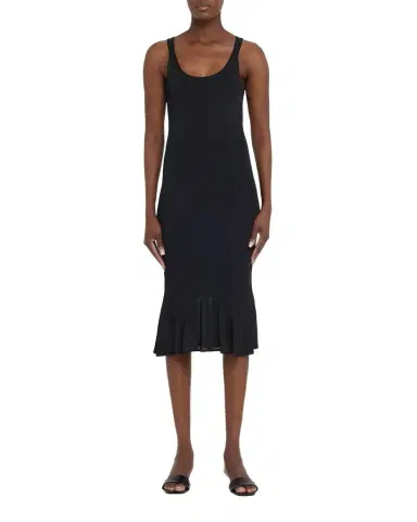TOTEME Fluted Hem Sleeveless Midi Dress | Thumbnail 1 TOTEME Fluted Hem Sleeveless Midi Dress | Thumbnail 1