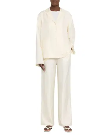 Toteme Monogram Silk Pj Top | Thumbnail 1 Toteme Monogram Silk Pj Top | Thumbnail 1