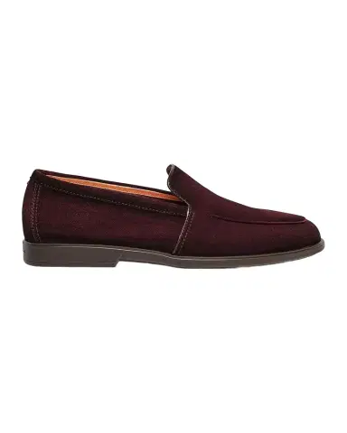 Santoni Men's Malibu Suede Apron-Toe Loafers | Thumbnail 1 Santoni Men's Malibu Suede Apron-Toe Loafers | Thumbnail 1