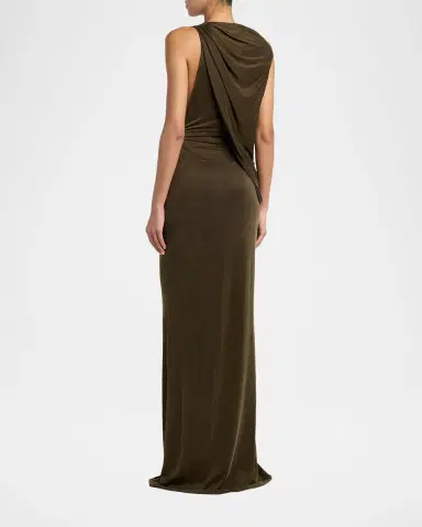 Tom Ford Plunging Cowl-Neck Sleeveless Maxi Dress | Thumbnail 3 Tom Ford Plunging Cowl-Neck Sleeveless Maxi Dress | Thumbnail 3
