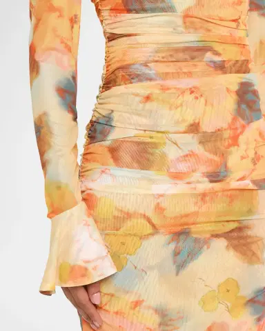 Cinq à Sept Neriah Watercolor Floral Mesh Maxi Dress | Thumbnail 5 Cinq à Sept Neriah Watercolor Floral Mesh Maxi Dress | Thumbnail 5