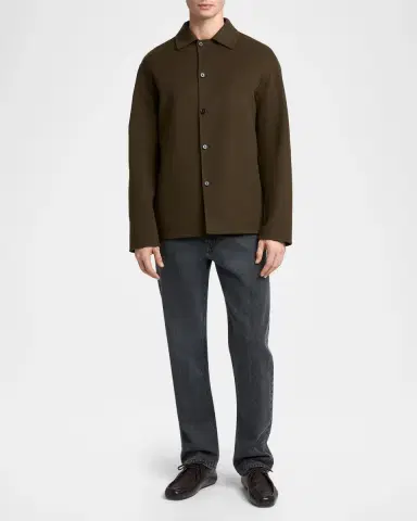 Jil Sander Men's Wool and Cashmere Shirt Jacket | Thumbnail 2 Jil Sander Men's Wool and Cashmere Shirt Jacket | Thumbnail 2