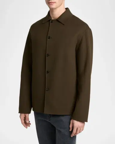 Jil Sander Men's Wool and Cashmere Shirt Jacket | Thumbnail 4 Jil Sander Men's Wool and Cashmere Shirt Jacket | Thumbnail 4